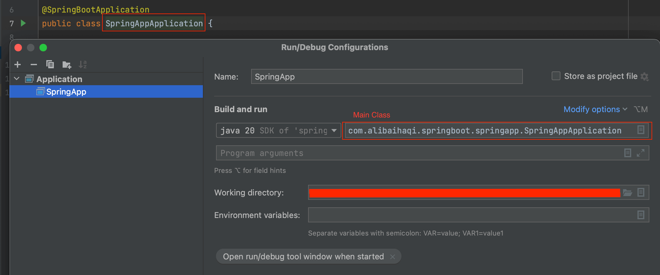 Run Configuration